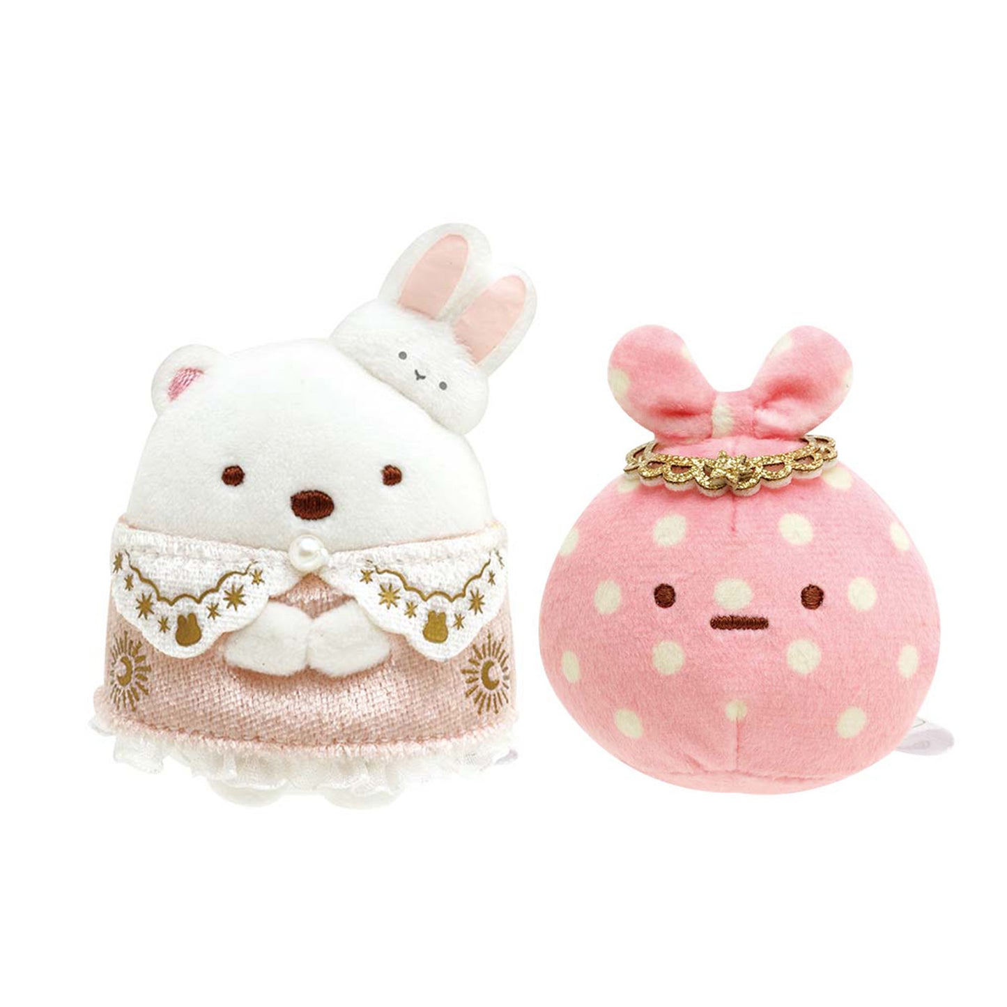 Sumikko Gurashi | Der geheimnisvolle Charme des Kaninchens | Shirokuma & Furoshiki Tenori Mini-Plüschset | Online Limited