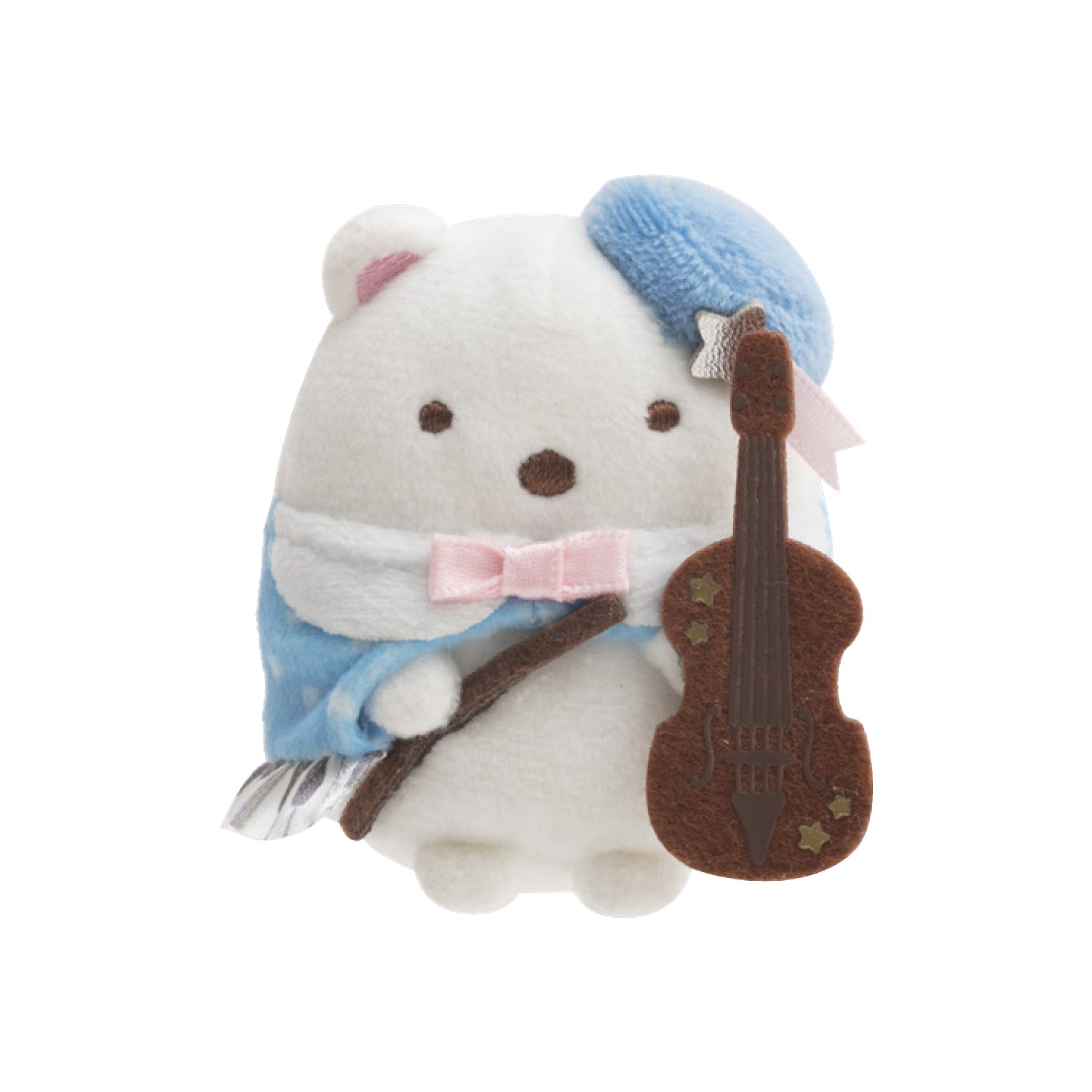 Sumikko Gurashi Starry Sky Concert Shirokuma (Violin) Tenori Mini Plush Limited Edition