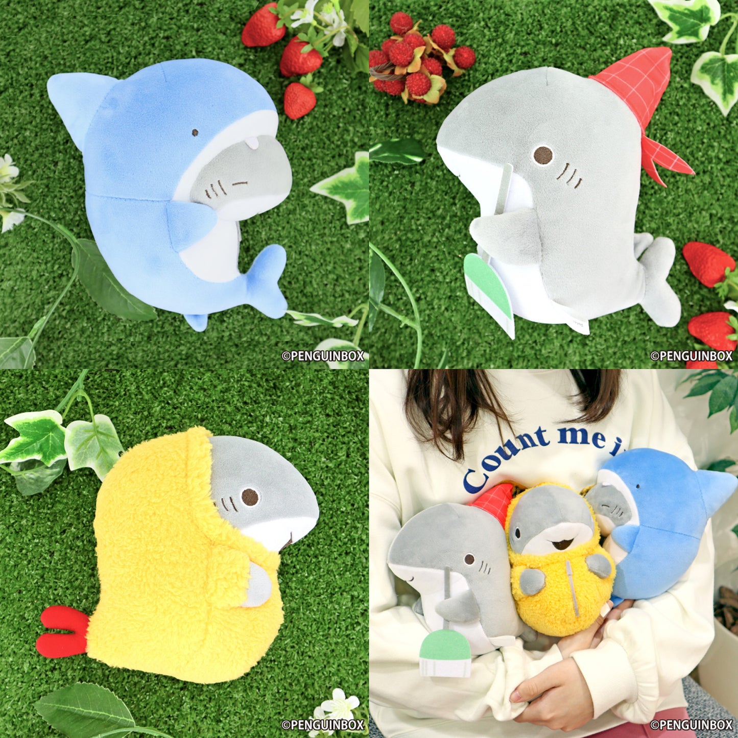 Odekake Kozame | Baby Shark (Shrimp Tempura) Mochi Small Plush