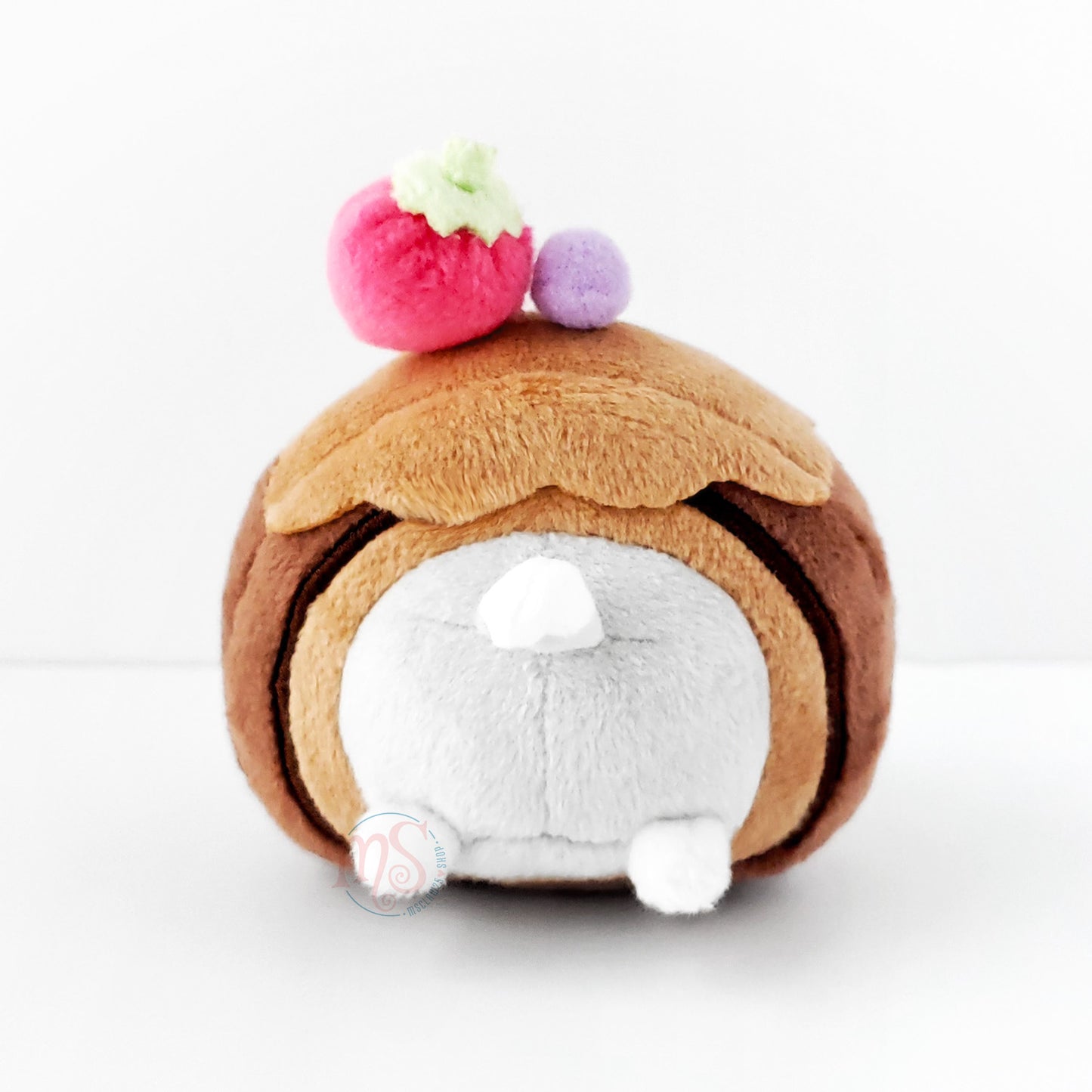 Sumikko Gurashi | Cat Siblings and Sweet Shop | Neko Cat Gray (Roll Cake) Tenori Mini Plush