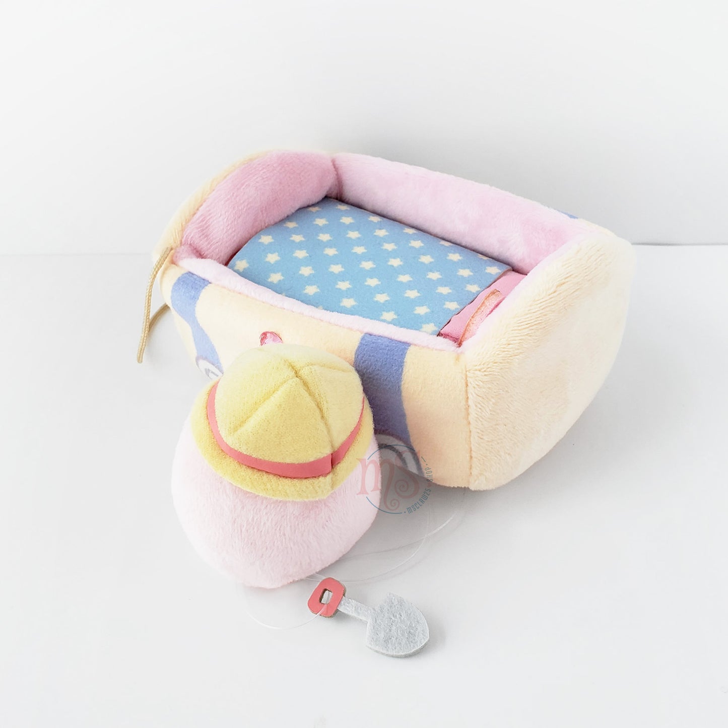 Sumikko Gurashi | Mole's House | Pink Tapioca (Miner) & Trolley Bed Tenori Mini Plush Set | Shop Limited