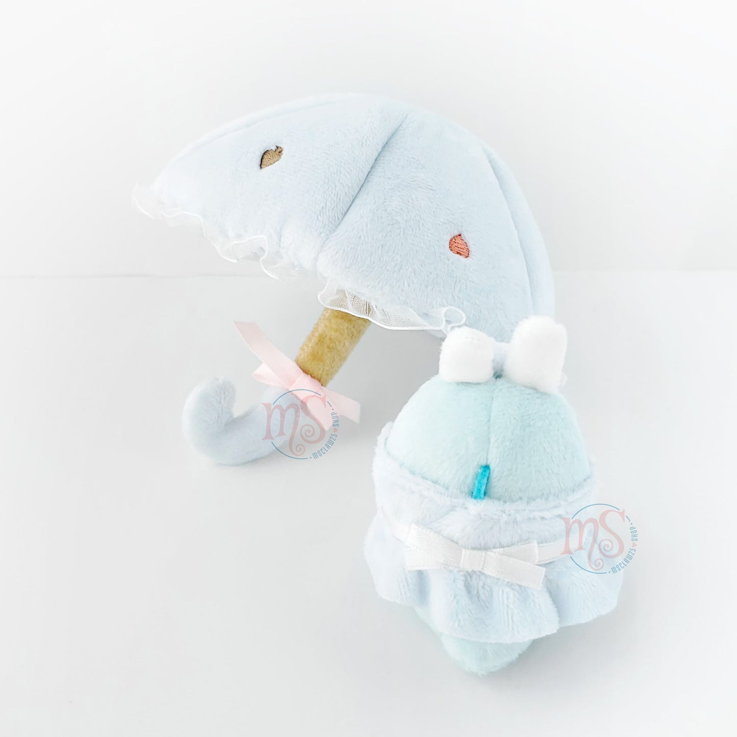 Sumikko Gurashi | Alice in Wonderland | Tokage (Alice) & Umbrella Tenori Mini Plush Set