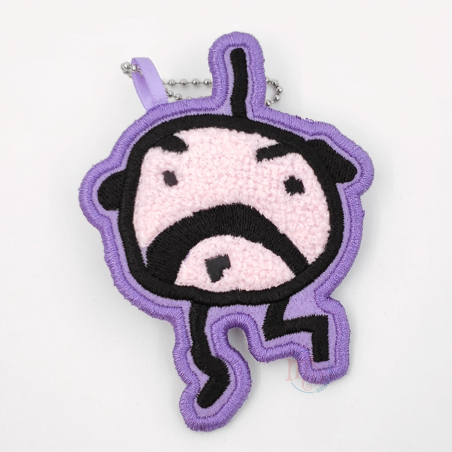 Tamagotchi | Embroidered Patch Charm | Oyajitchi Keychain with Clip