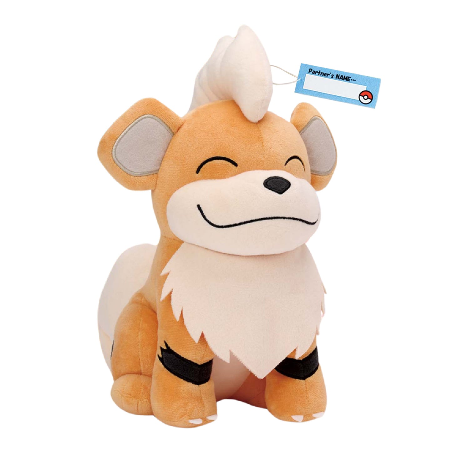 Pokémon | Hello Partner | Growlithe Smiling Sitting Plush