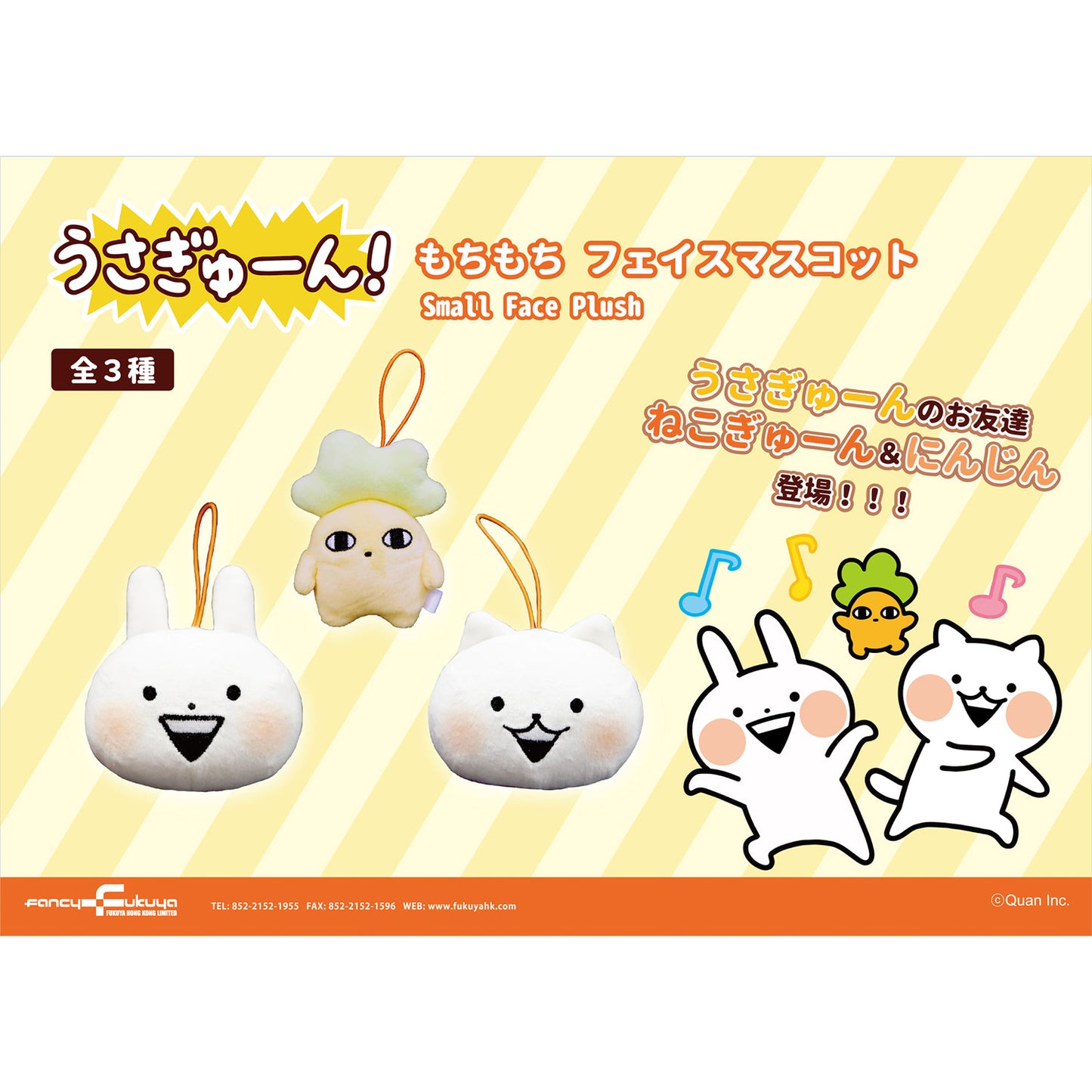 Usagyuuun | Nekogyuuun Face Mini Plush | HK Exclusive