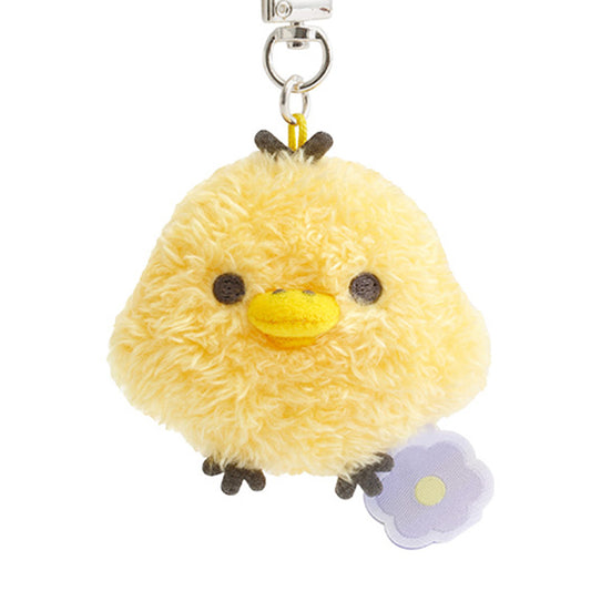 Rilakkuma | Basic Rilakkuma Flower | Kiiroitori Fluffy Keychain Mini Plush