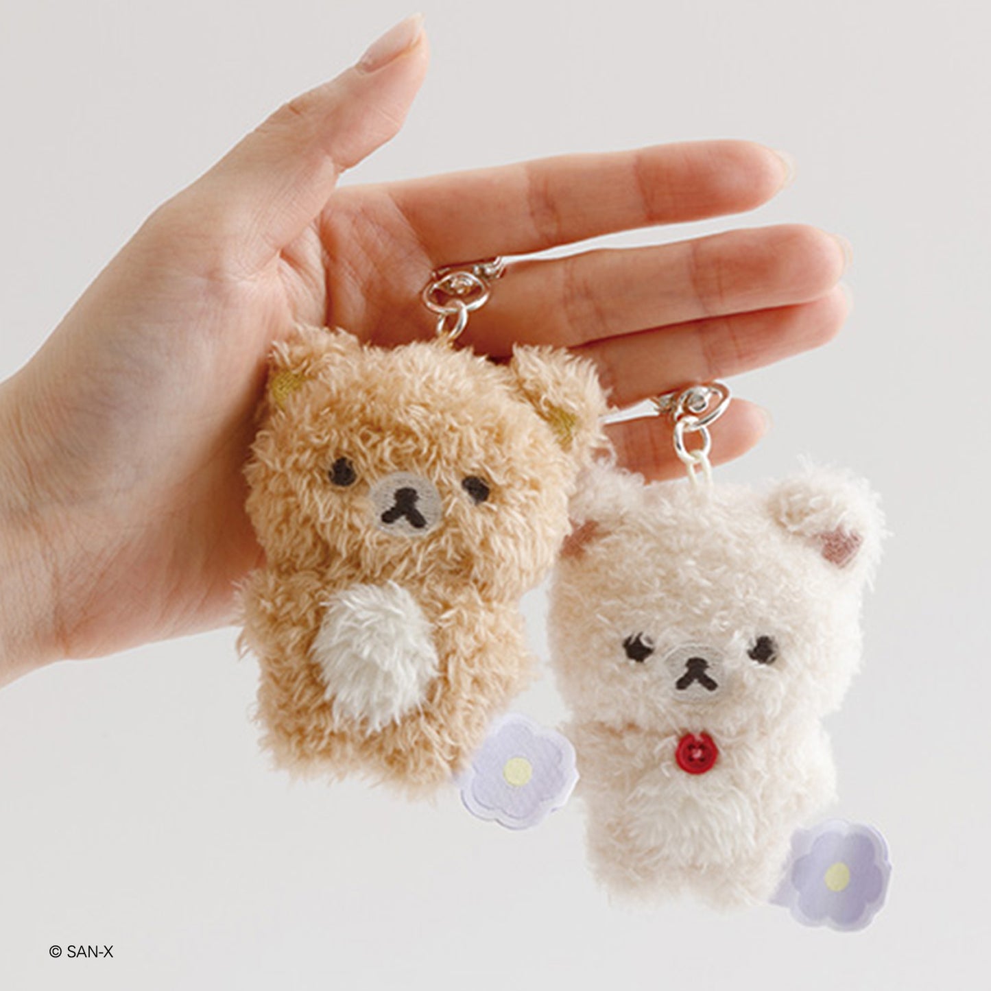 Rilakkuma | Grundlegende Rilakkuma-Blume | Kiiroitori Flauschiger Schlüsselanhänger Mini-Plüsch