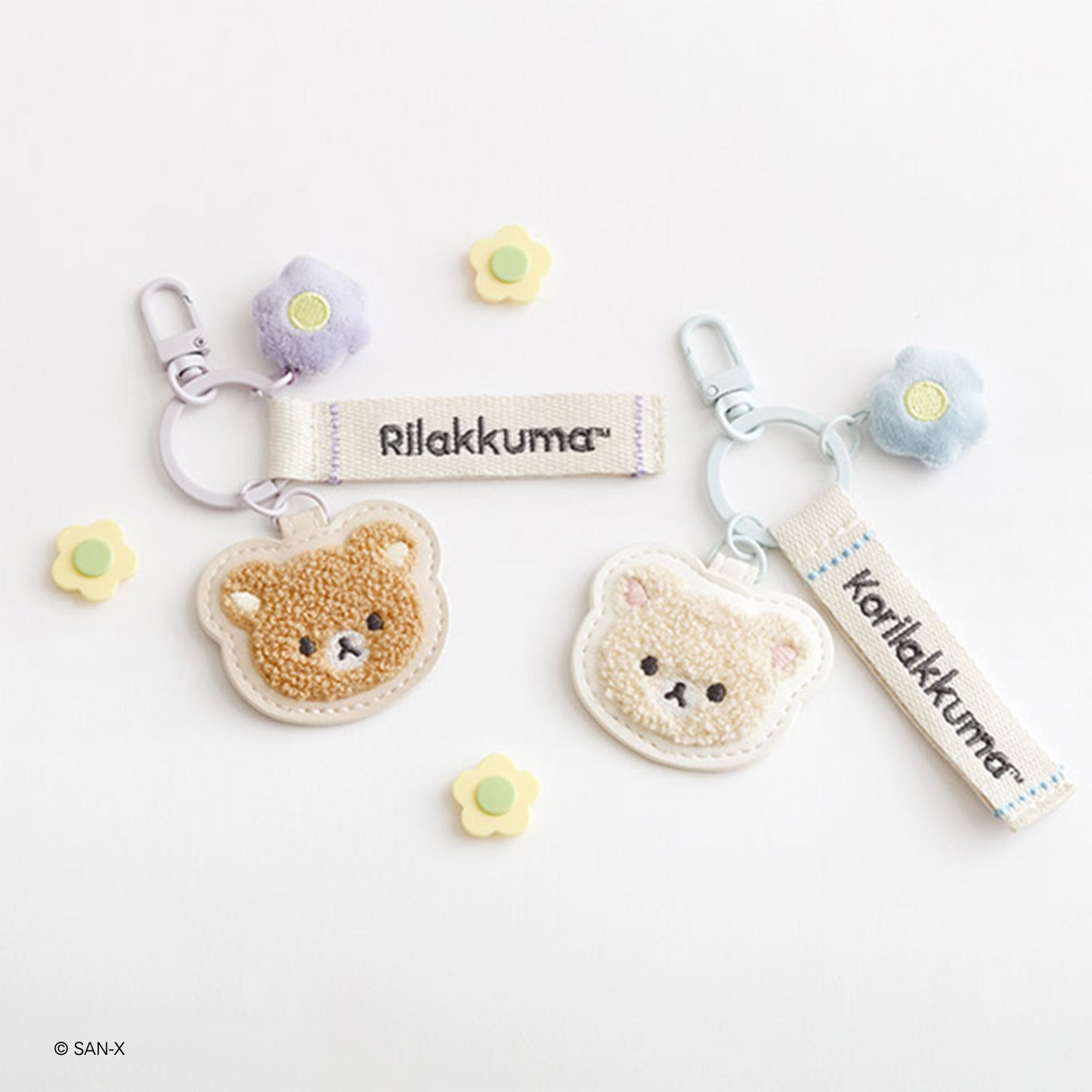 Rilakkuma | Basic Rilakkuma Flower | Rilakkuma Patch Keychain
