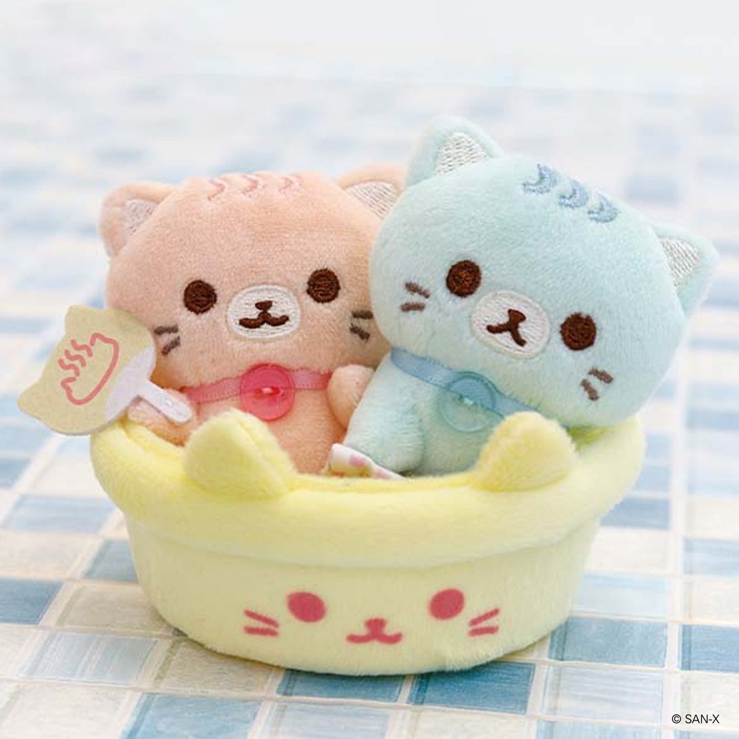 Rilakkuma | Neko Cat Public Bath | Oyunya Pink Cat Tenori Mini Plush
