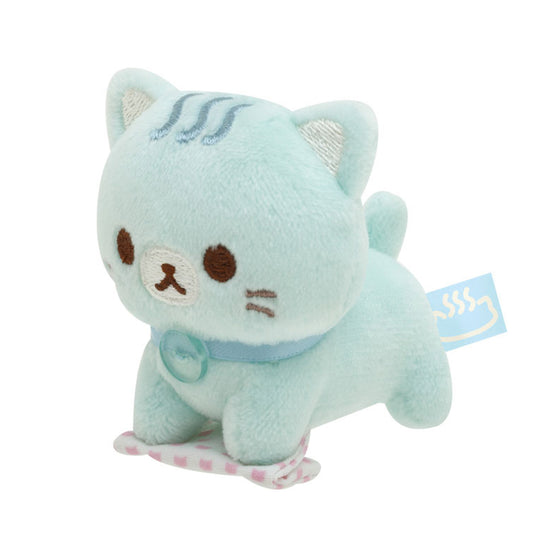 Rilakkuma | Neko Cat Public Bath | Mizunya Blue Cat Tenori Mini Plush