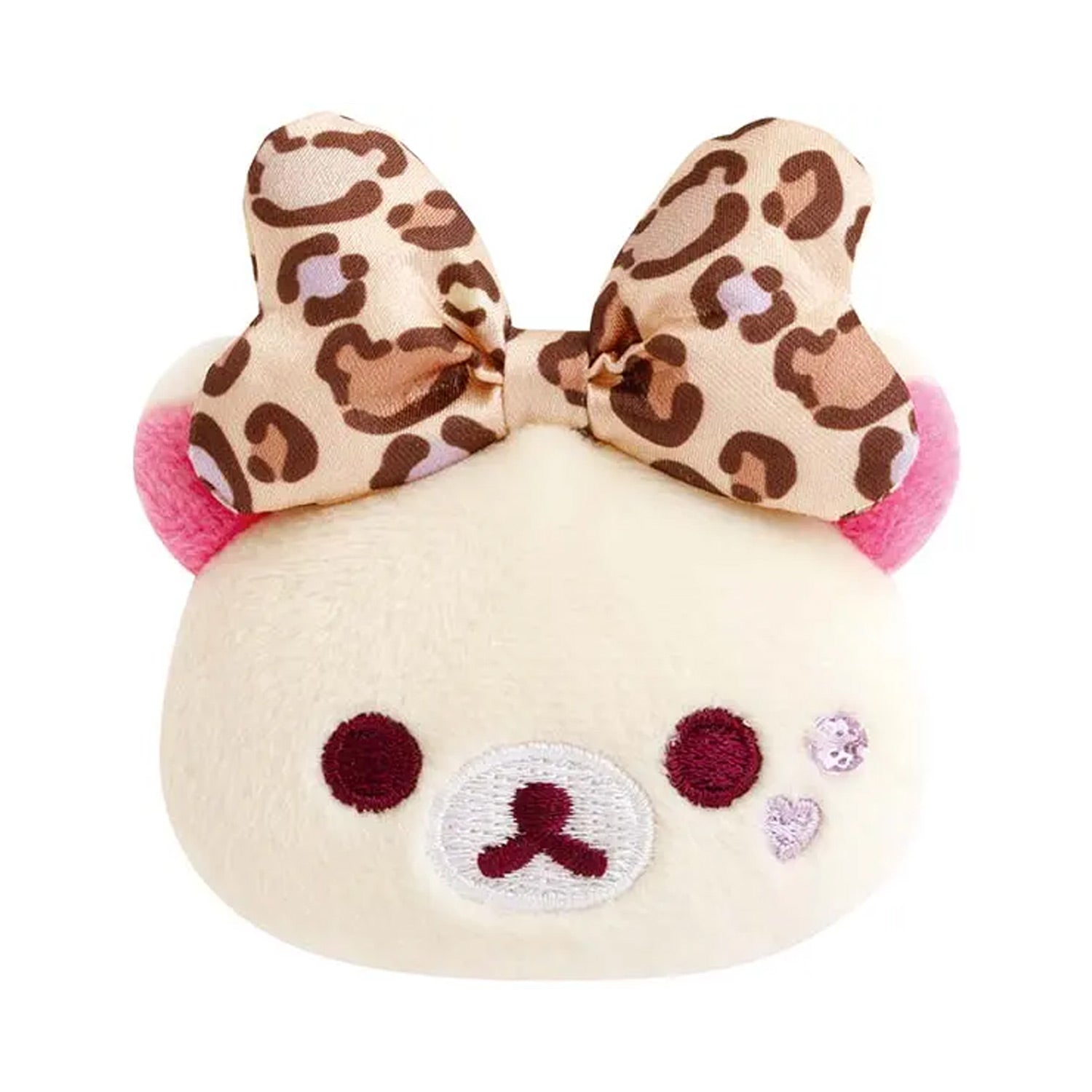 Rilakkuma | Korilakkuma Lots | Brown Leopard Bow Mini Plush Badge