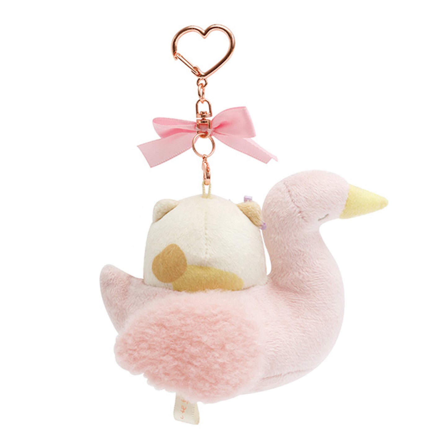 Sumikko Gurashi | Nursery School | Neko Cat (Merry-go-round Swan) Keychain Mini Plush