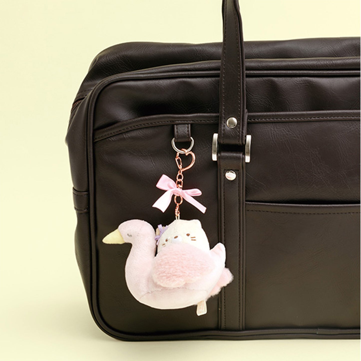 Sumikko Gurashi | Nursery School | Neko Cat (Merry-go-round Swan) Keychain Mini Plush