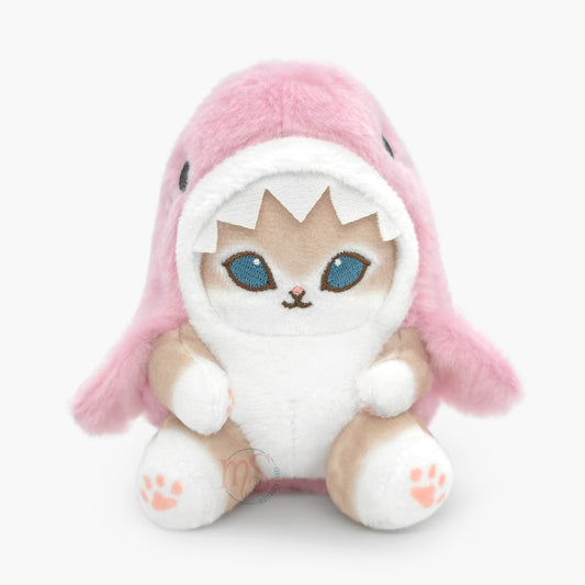 Mofusand | Pastel Series | Shark Cat Pink Keychain Mini Plush