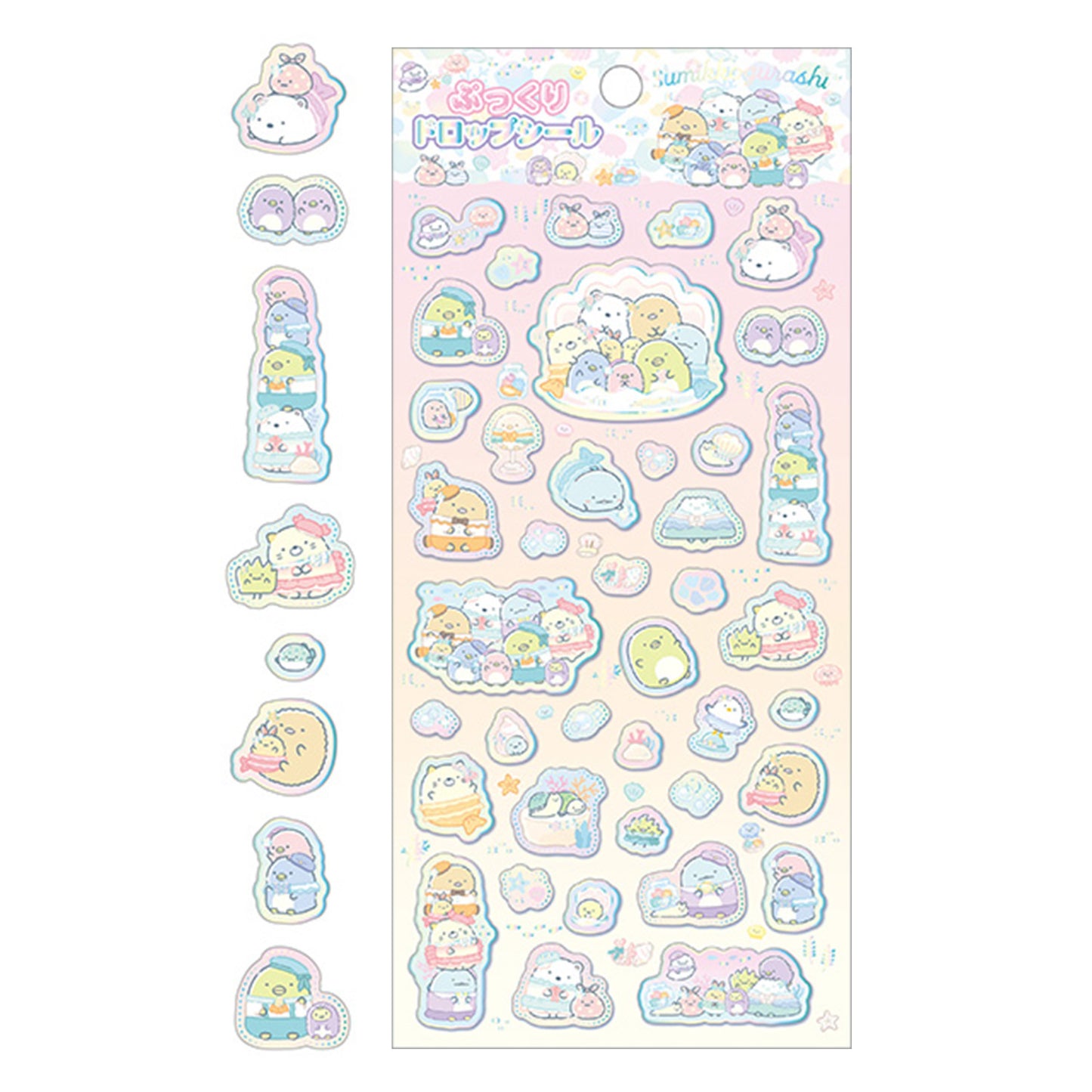 VORBESTELLUNG | Sumikko Gurashi | Pinguin-Lagune | Folienprägung Stil A (Pink) Sticker