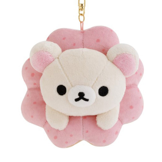 Rilakkuma | Mister Donut | Korilakkuma (Pon de Strawberry) Keychain Mini Plush
