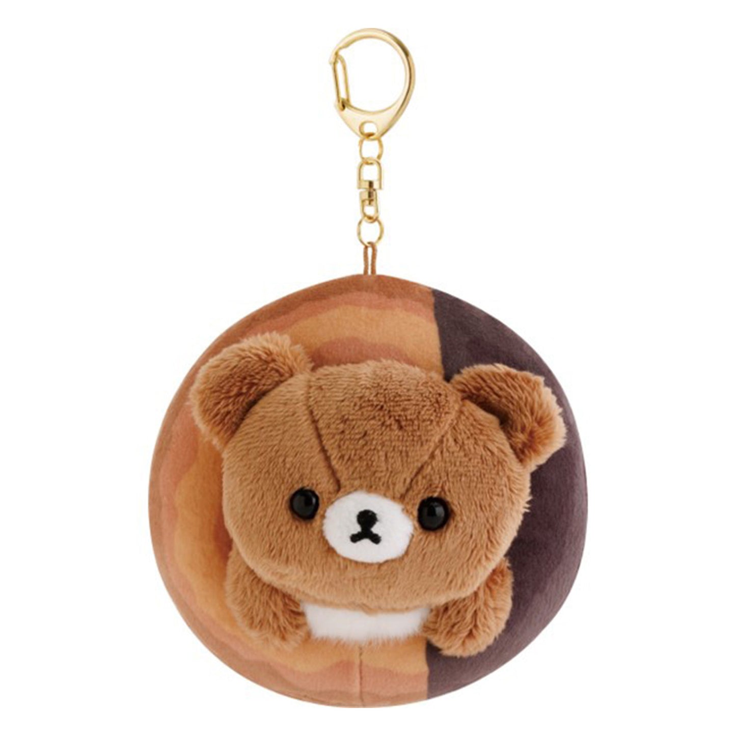 Rilakkuma | Mister Donut | Chairoikoguma (Chocolate Fashion) Keychain Small Plush