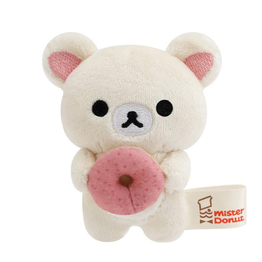 Rilakkuma | Mister Donut | Korilakkuma (Strawberry Ring) Tenori Mini Plush