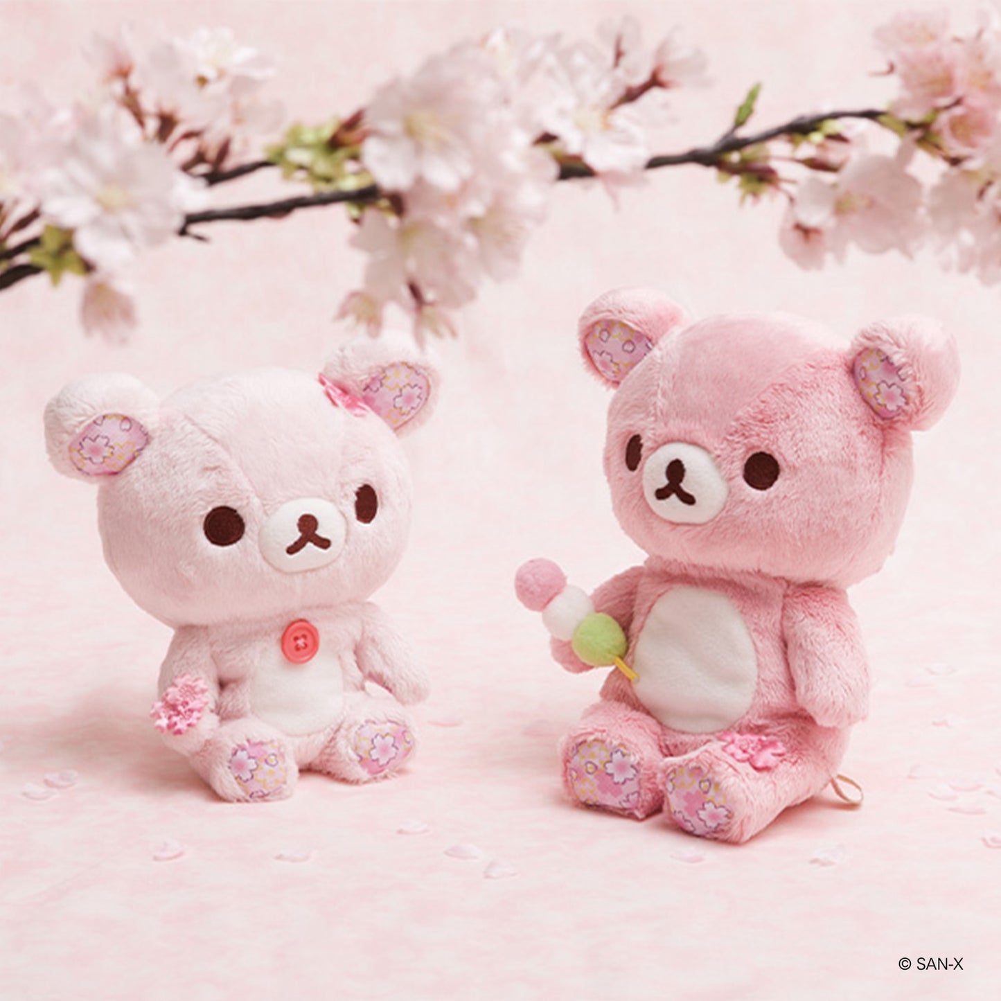 Rilakkuma | Sakura Cherry Blossom | Korilakkuma Sitting Small Plush