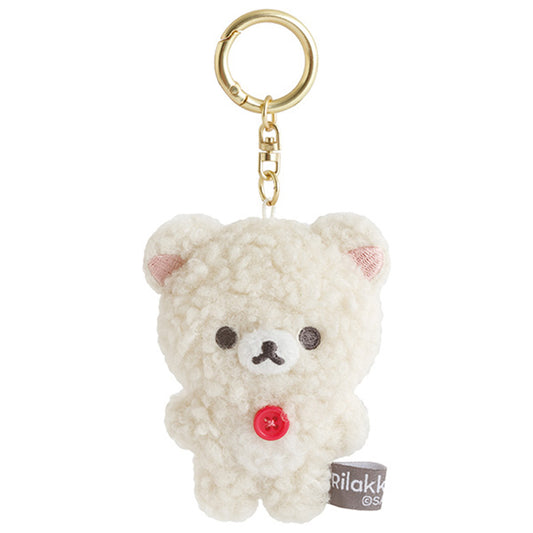 PRE-ORDER | Rilakkuma | Sleeping Together | Korilakkuma Fluffy Boa Keychain Mini Plush
