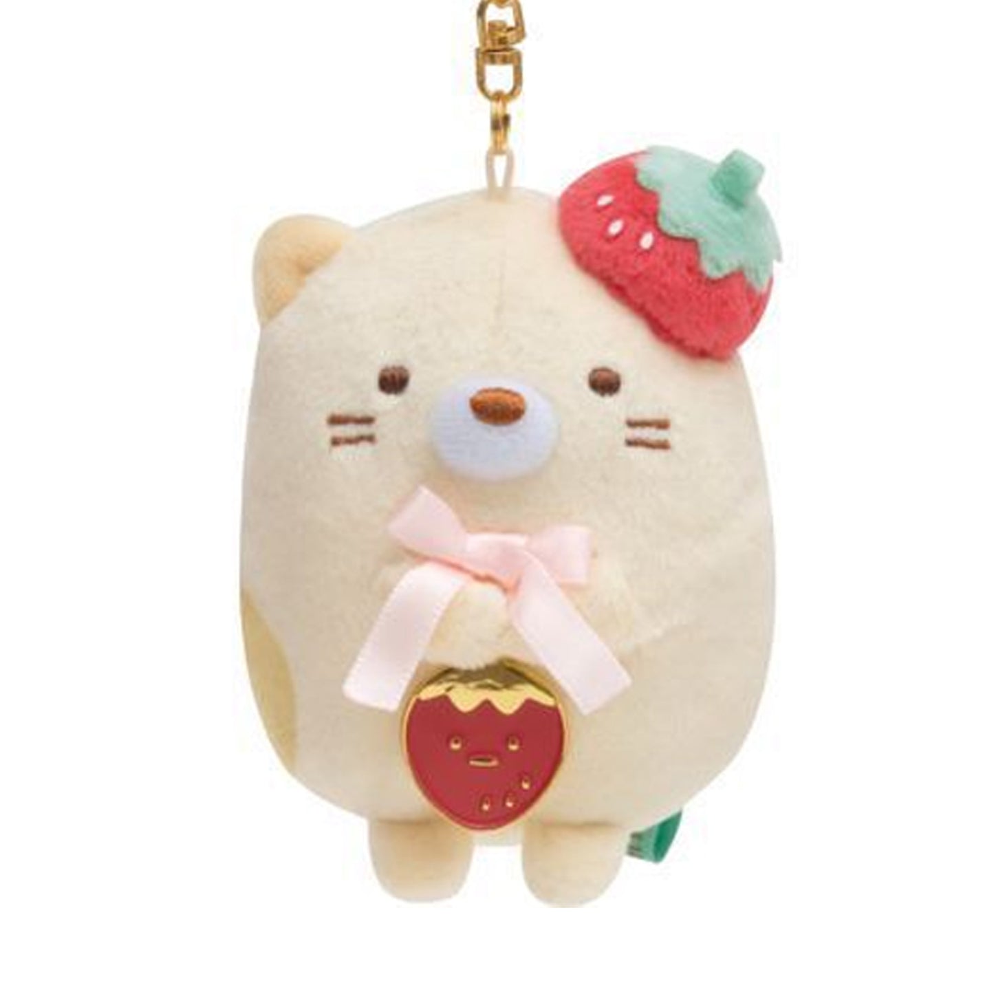 Sumikko Gurashi | Café Sumikko: Erdbeermesse | Neko Katze Schlüsselanhänger Mini Plüsch