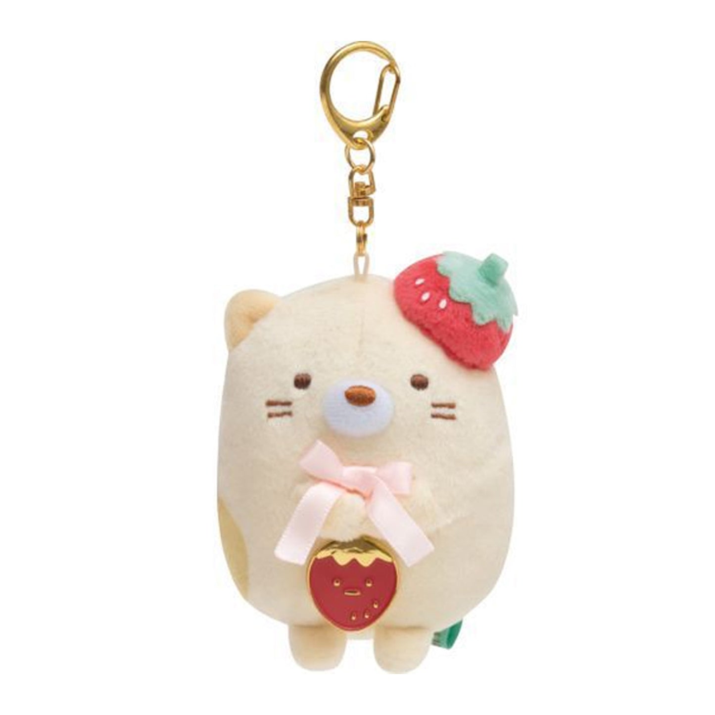 Sumikko Gurashi | Café Sumikko: Erdbeermesse | Neko Katze Schlüsselanhänger Mini Plüsch