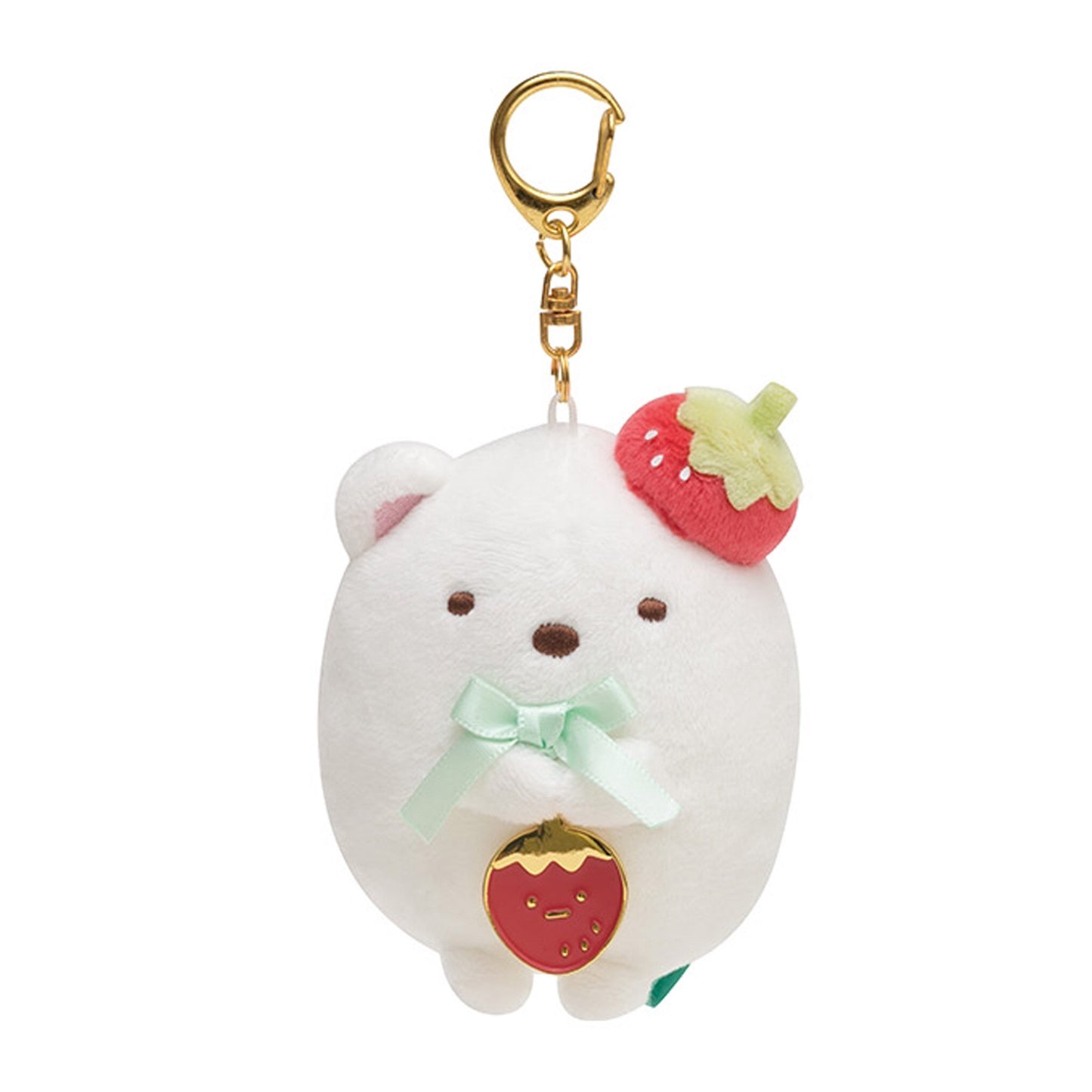 Sumikko Gurashi | Cafe Sumikko: Strawberry Fair | Shirokuma Keychain Mini Plush