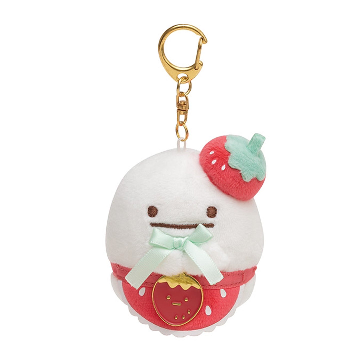 Sumikko Gurashi | Cafe Sumikko: Strawberry Fair | Obake Ghost Keychain Mini Plush
