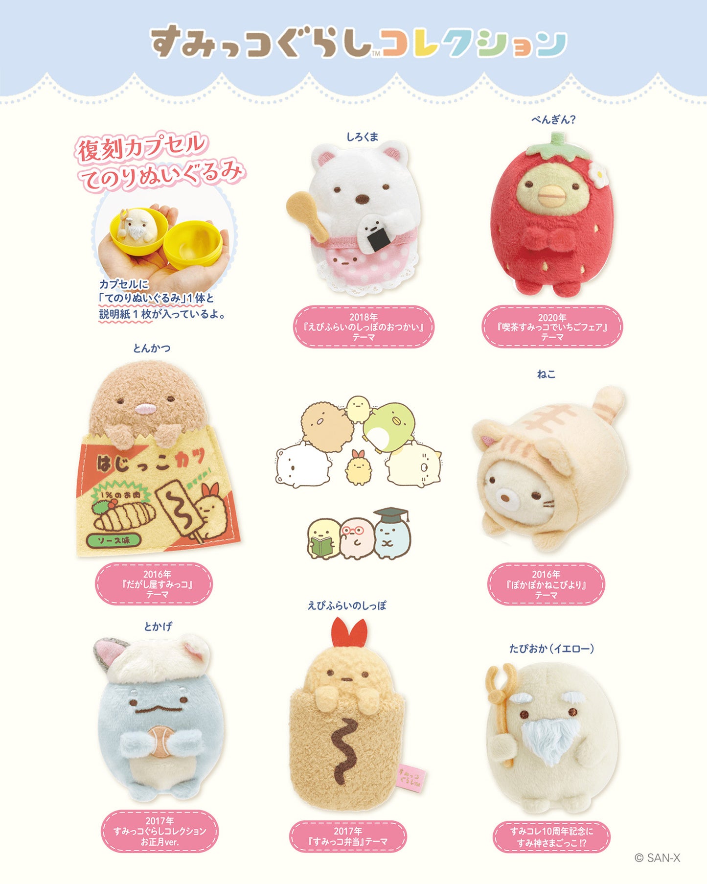 Sumikko Gurashi | 10th Anniversary: Remake Capsule | Tapioca (Sumi God) Tenori Mini Plush