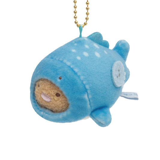 Sumikko Gurashi | Aquarium 2021 | Tonkatsu (Whale Shark) Mochi Keychain Tenori Mini Plush | Collab Limited