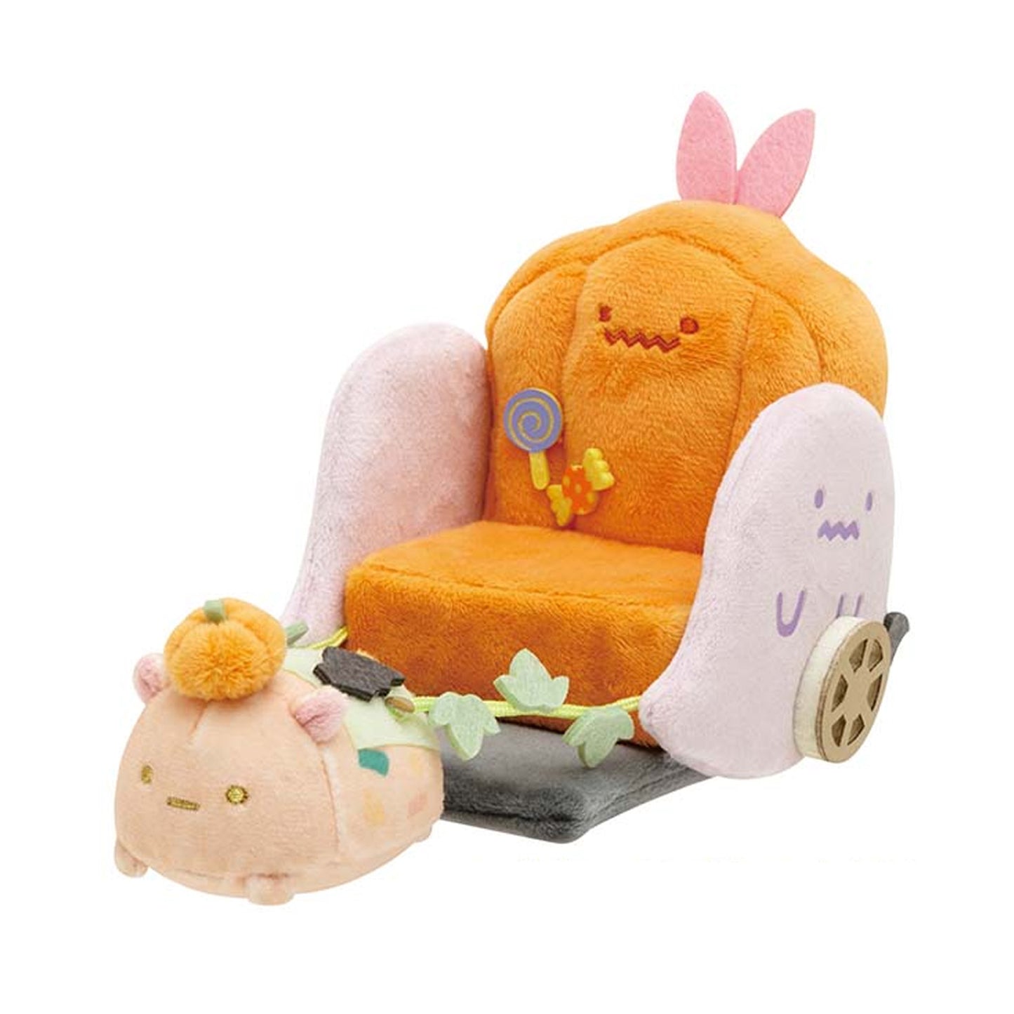 Sumikko Gurashi | Ageage! Agekko Devil Halloween | Pumpkin Carriage & Rice Gome Pegasus Tenori Plush Set