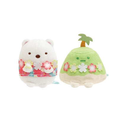 Sumikko Gurashi | I Want to Travel | Shirokuma & Yama (Summer) Tenori Mini Plush Set | Yama Ippai Souvenir Shop Limited