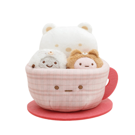 Sumikko Gurashi | Bear Cafe at Home | Coffee Cup Tenori Mini Plush Set