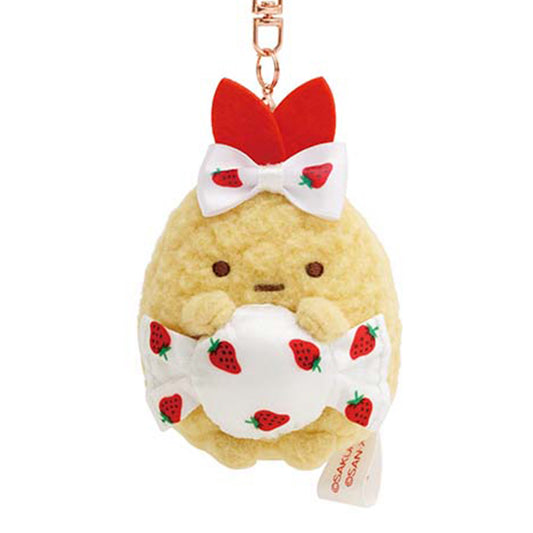 Sumikko Gurashi | Sakuma Strawberry Milk Candy | Ebifurai no Shippo Keychain Tenori Mini Plush