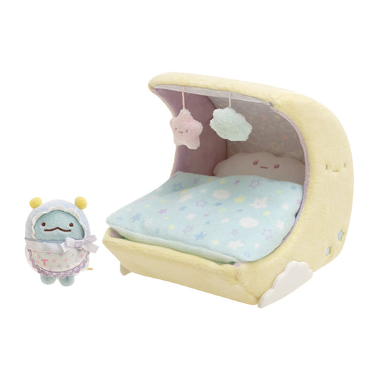 Sumikko Gurashi | Sleep and Baby Play | Tokage & Moon Crib Tenori Plush Set