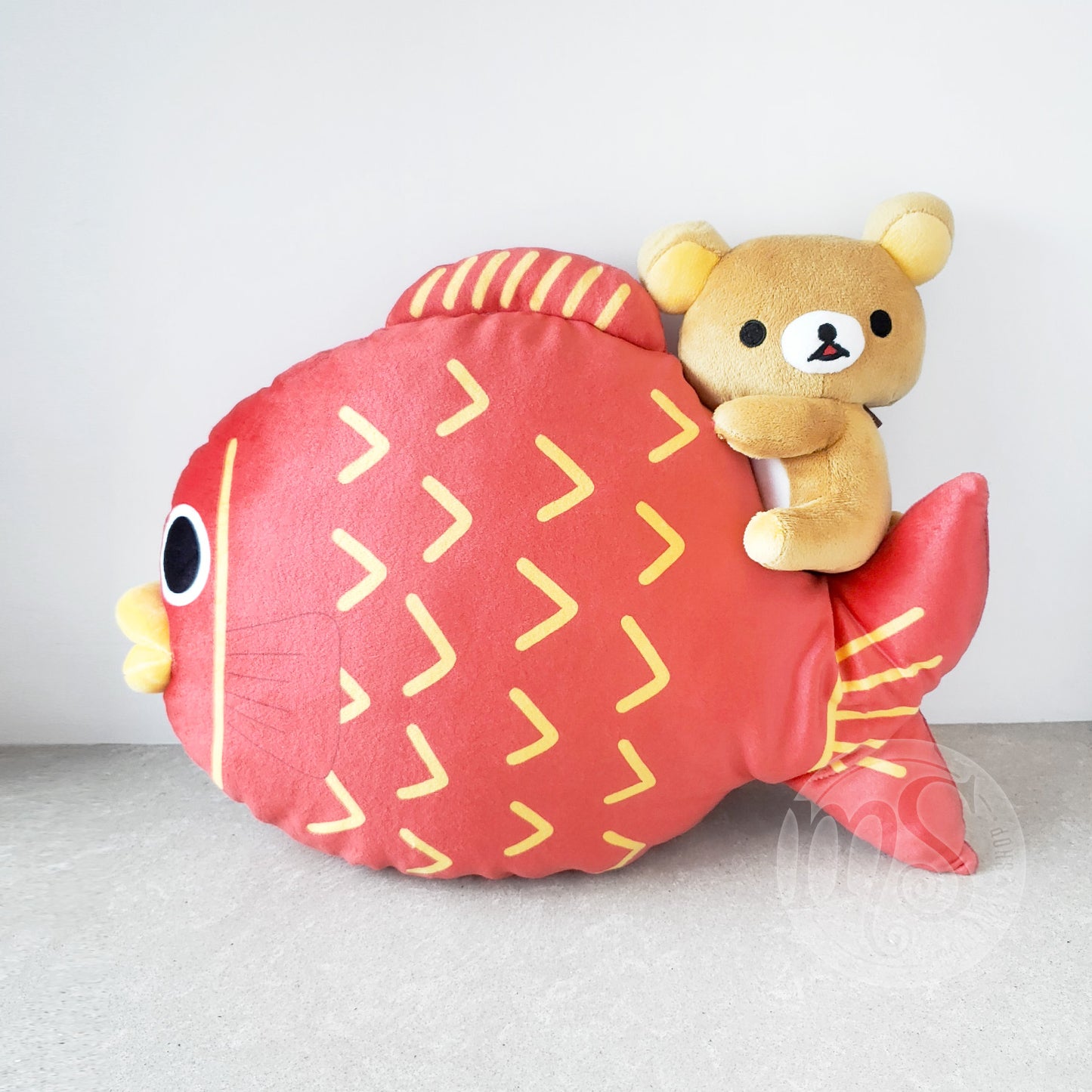 Rilakkuma | New Year Big Tai Fish 13" (33cm) Cushion | Dec 2022