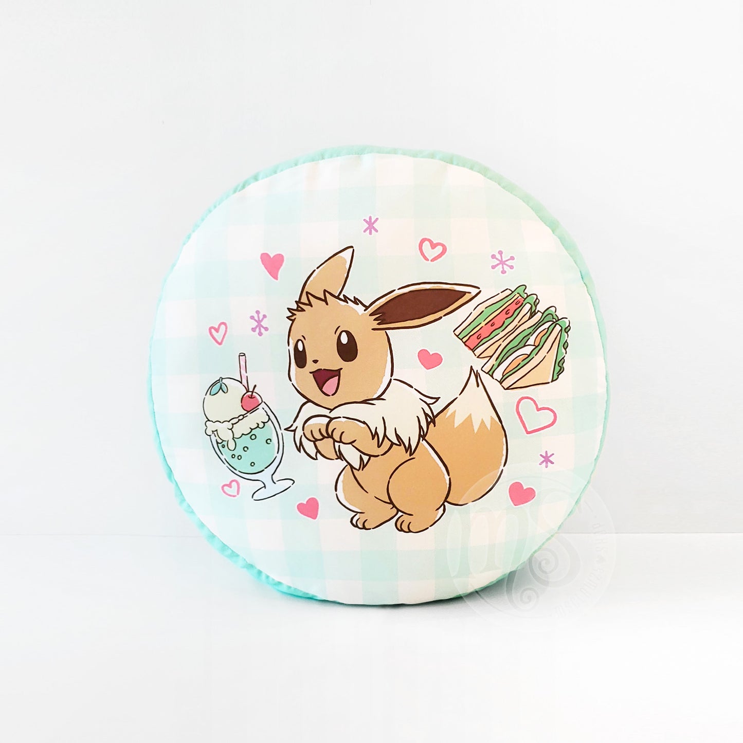 Pokémon | Cafe Art | Pikachu & Eevee Cushions