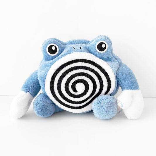 [Vintage] Pokemon | Poliwhirl Small Beanie Plush | 1998 Hong Kong MTR | Limited Edition | HK Exclusive