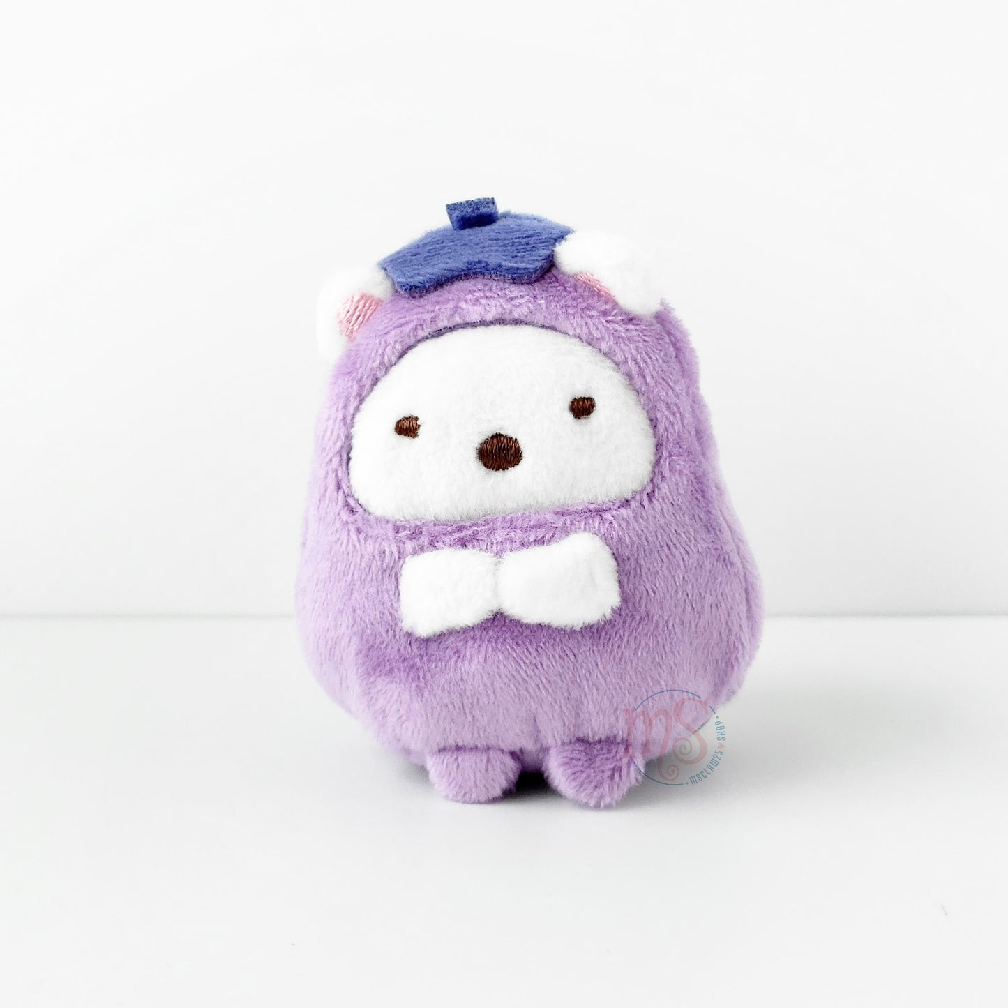 Sumikko Gurashi | Food Kingdom | Shirokuma (Eggplant) Tenori Mini Plush | Online Shop Limited