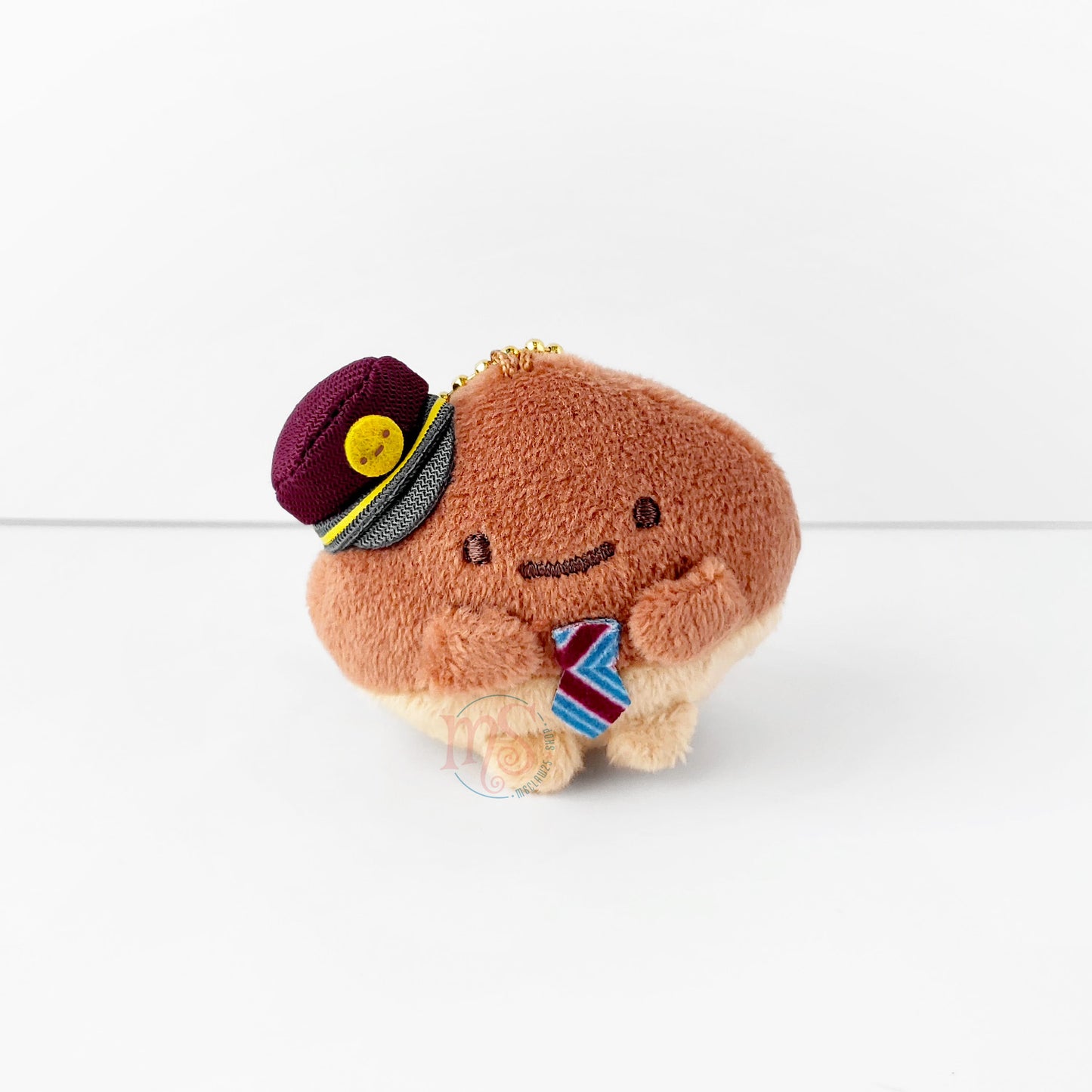 Sumikko Gurashi | Hankyu Train Railway | Kuri Chestnut (Station Master) Keychain Tenori Mini Plush | Collab Limited