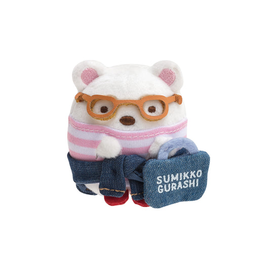 Sumikko Gurashi | Coordinate: Denim Factory | Shirokuma (Glasses) Tenori Mini Plush