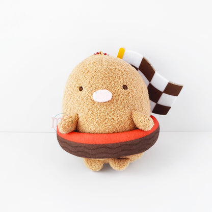 Sumikko Gurashi | Car Racing | Tonkatsu Keychain Mini Plush | Kansai Mie Regional Limited