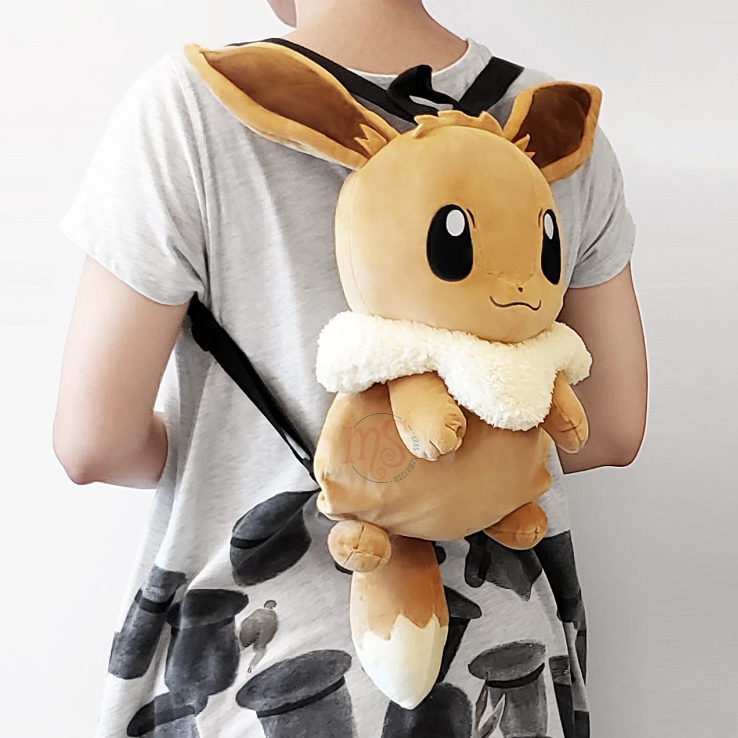 Eevee Fuzzy Plush Backpack / School Bag- SERIOUSLY SOFT!