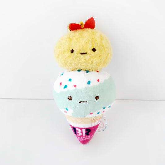 Sumikko Gurashi | Baskin Robbins | Ebifurai no Shippo (Popping Shower Cone) Keychain Tenori Mini Plush