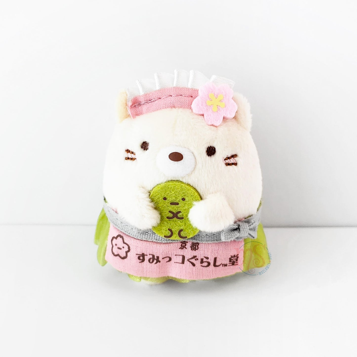 Sumikko Gurashi | Shimizuzaka Store Limited | Neko (Matcha Cafe) Tenori Keychain Mini Plush