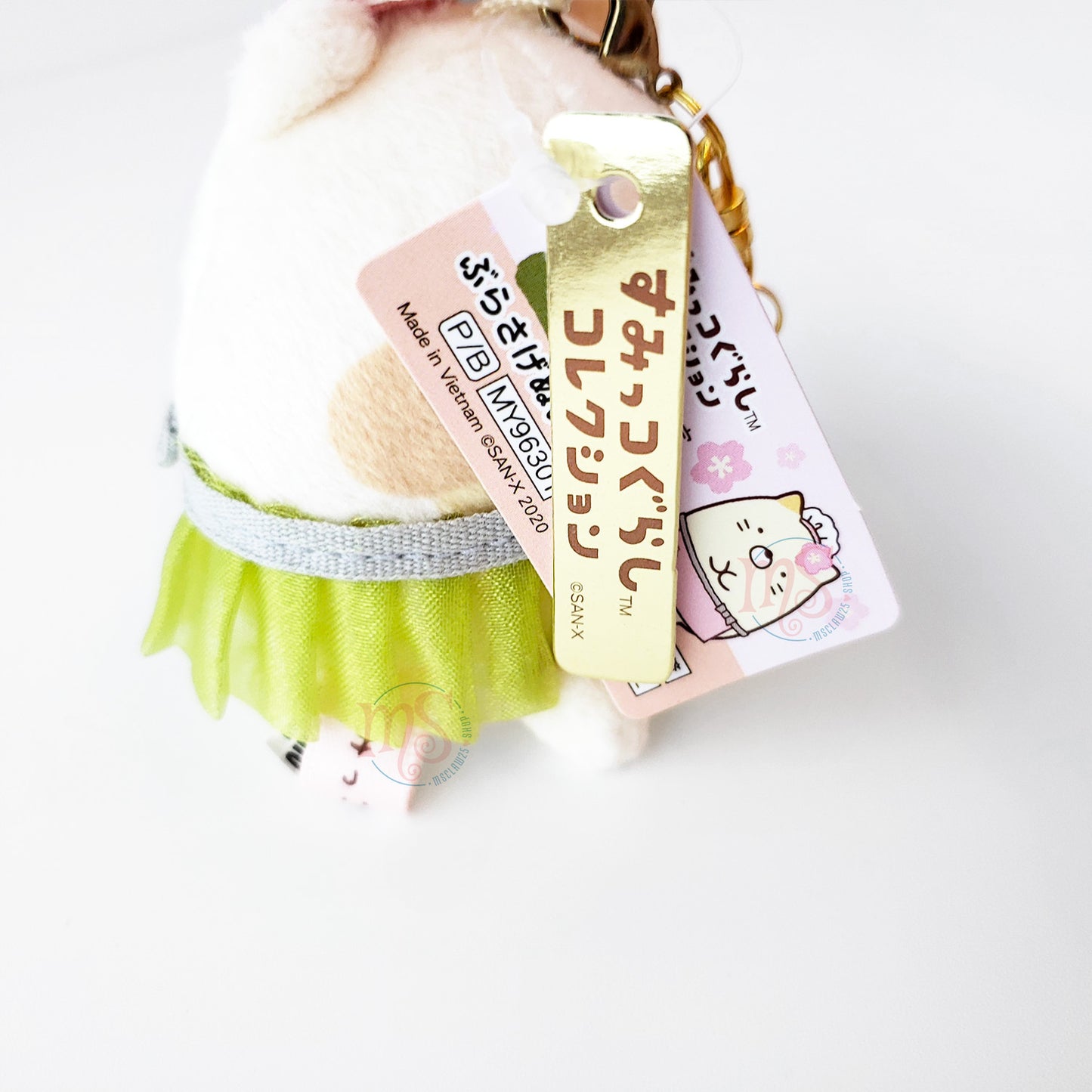 Sumikko Gurashi | Shimizuzaka Store Limited | Neko (Matcha Cafe) Tenori Keychain Mini Plush