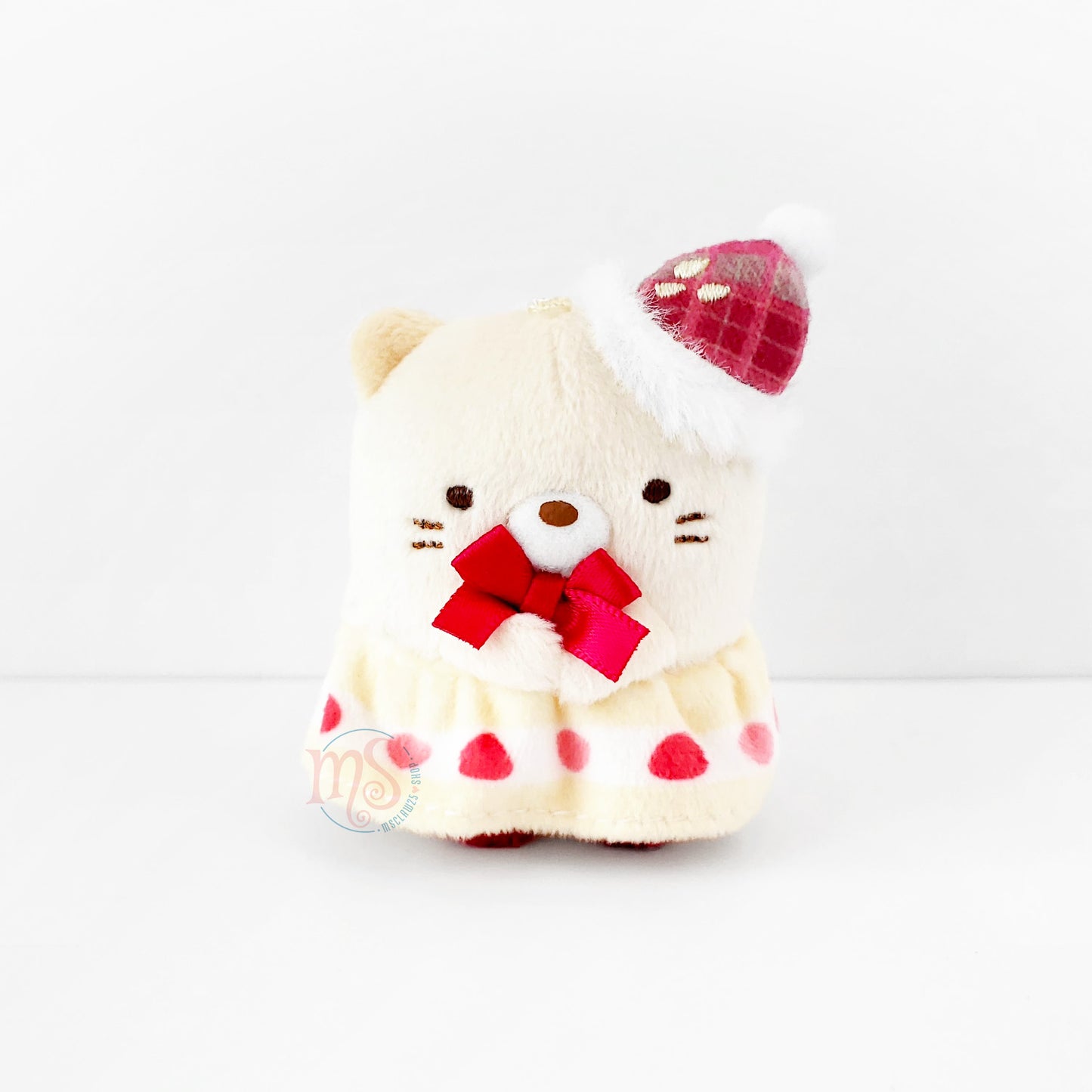 Sumikko Gurashi | Strawberry Christmas 2023 | Neko Cat Tenori Mini Plush