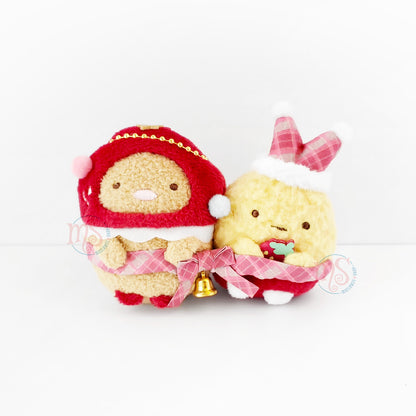 Sumikko Gurashi | Strawberry Christmas 2023 | Tonkatsu & Ebifurai no Shippo Tenori Mini Plush Set