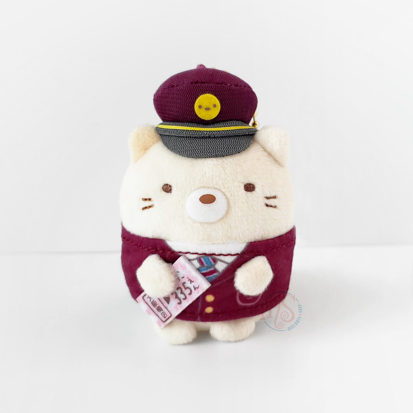 Sumikko Gurashi | Hankyu Train Railway | Neko Cat (Station Master) Keychain Tenori Mini Plush | Collab Limited