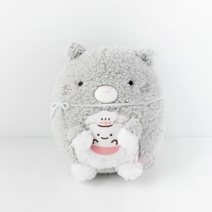 Sumikko Gurashi | Cat Siblings & Sweets Shop  | Neko Cat Gray (Cup Cake) Fluffy Small Plush